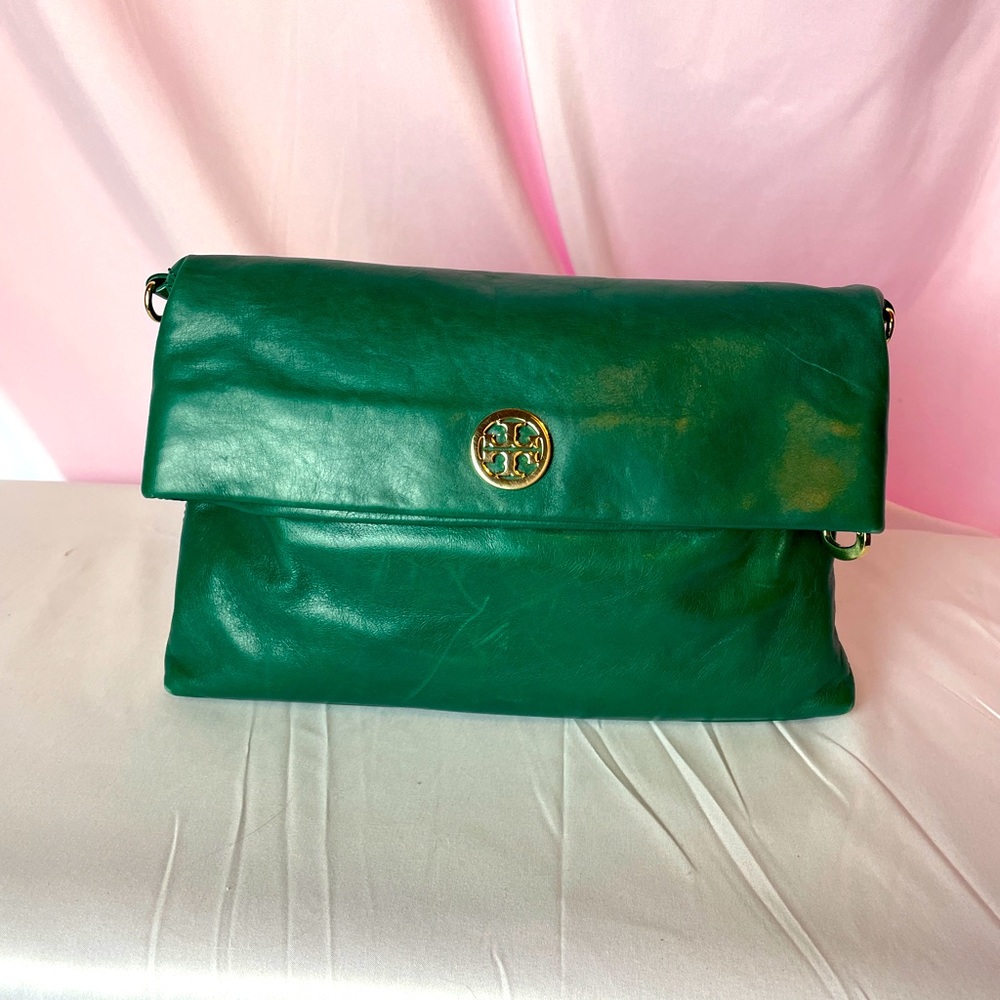 Tory Burch Dena Messenger Bag Distressed Leather